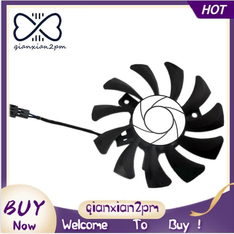 HA8010H12F-Z 75 มม.2Pin GTX1050Ti GPU Cooler พัดลมคู่สําหรับ GTX 1050Ti GTX-1050-Ti-4GT-OC