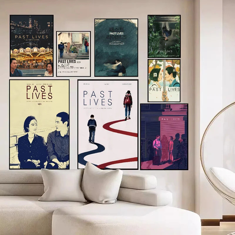 Past Lives 2023 Movie Whitepaper Poster Waterproof Paper Sticker Coffee House Bar Aesthetic Art Wall