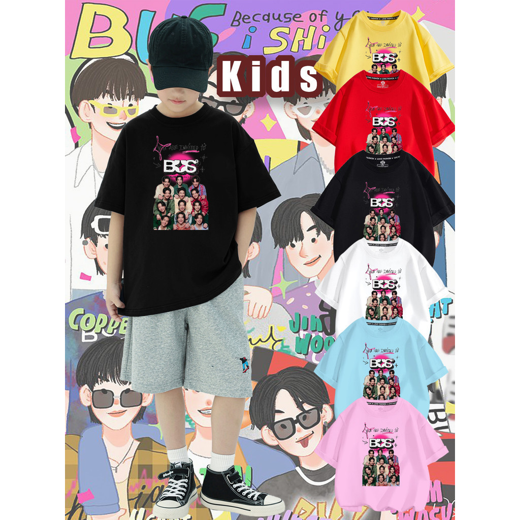 🏄🏼‍️️ ‍️️HOT Hot sales NEW เสื้อวง BUS because of you i shine T-shirt  100CM-150CM  #X6 Unisex Kids - รูปที่ 2