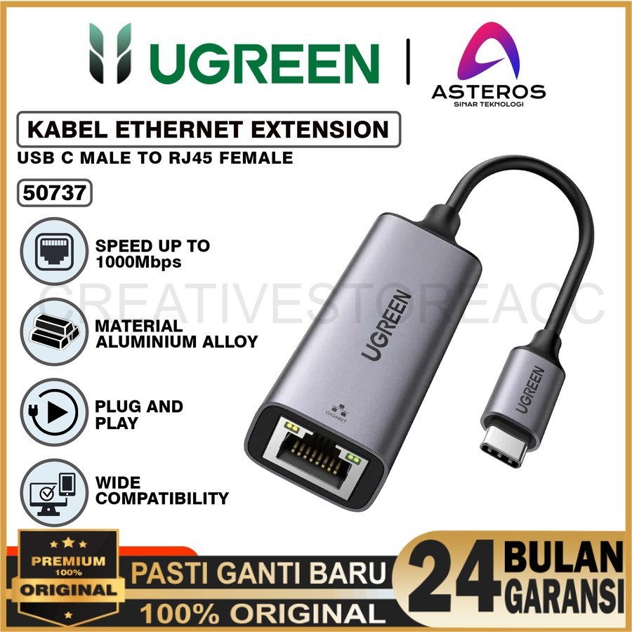 UGREEN LAN USB C ถึง LAN RJ45 - Ugreen 50737 1000mpbs Lan Card Ethernet MacBook Adapter