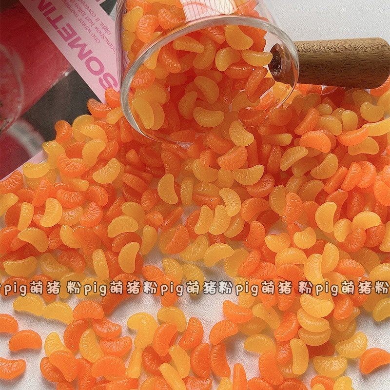 ของเล่นจำลองขนาดเล็ก PVC สีส้มครีม อุปกรณ์เล่นอาหาร DIY ทำมือ วัสดุตกแต่งดินเหนียวเรซิน ราคา ถูกที่สุด ดีลบีเคเค แกลเลอรีภาพที่ 4