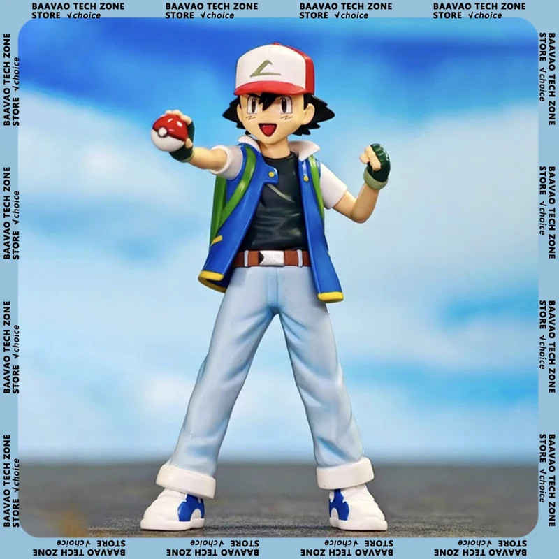 Pokemon Anime Figure Ash Ketchum Figures Statue Collection Dolls Desk Decoration Model Customized To