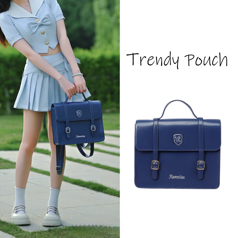 TRENDY  POUCH กระเป๋าหนัง harry potter นักเรียน กันน้ํา  japanese school bag