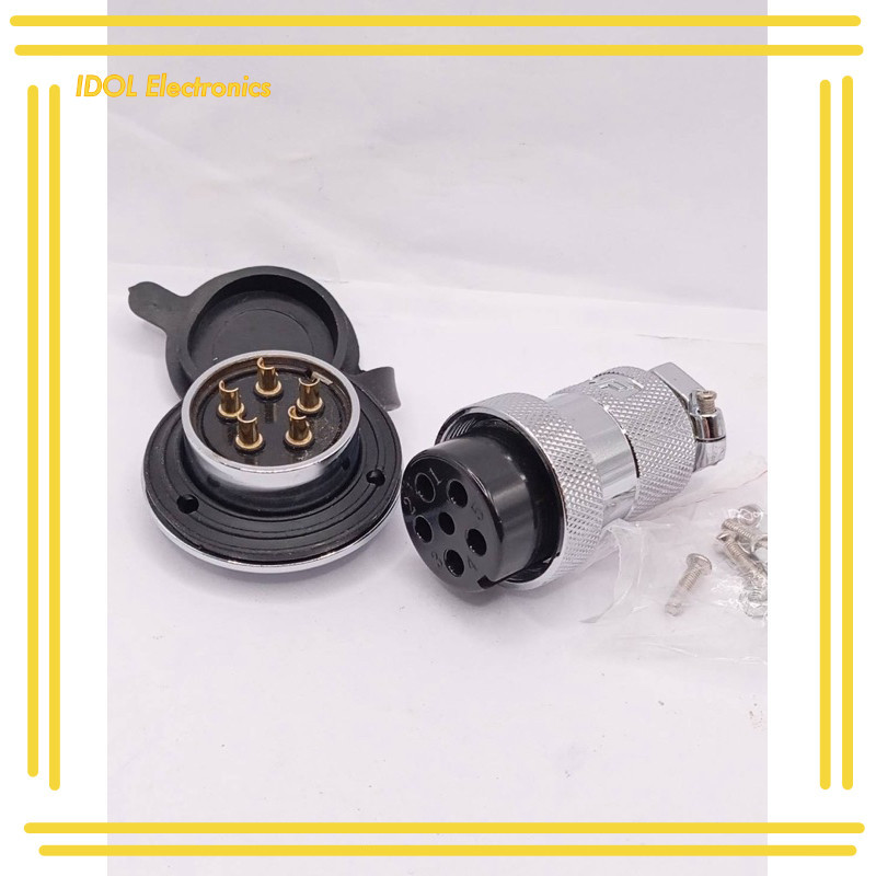 คอนเนคเตอร์ปลั๊กเหล็ก(GX30 Metal Connector) คอนเนคเตอร์ปลั๊กเหล็ก GX25 (GX30 Metal นาด30มิล มี 5ช่อง