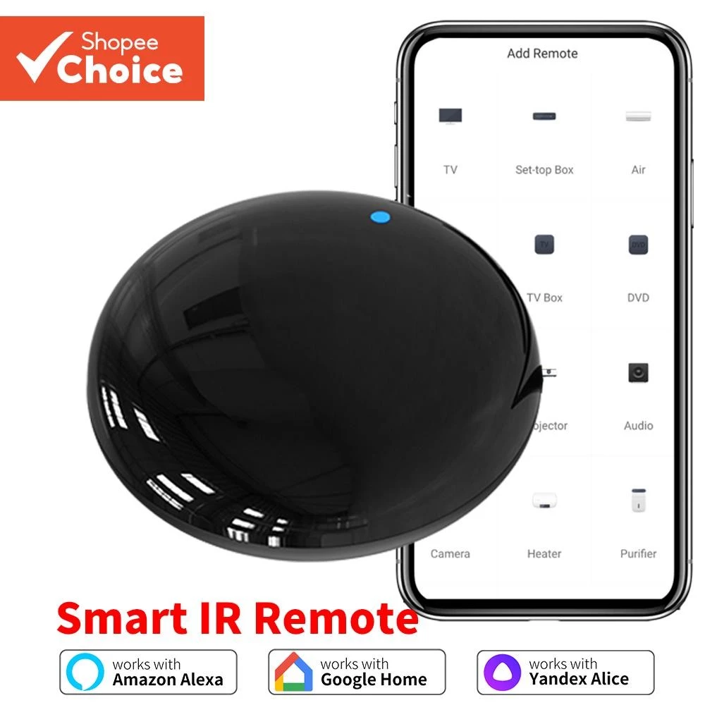 รีโมทคอนโทรลอินฟราเรด WiFi อเนกประสงค์ สำหรับทีวีและแอร์ Tuya ใช้งานร่วมกับแอป Smart Life อุปกรณ์บ้านอัจฉริยะ เพื่อความสบายในฤดูร้อน