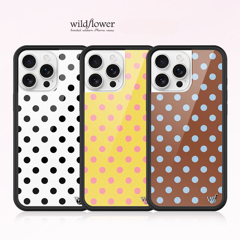 ดอกไม้ป่าลายจุดเคสโทรศัพท์สําหรับiPhone 15 14 13 12 Pro Max Hard WFปลอกซิลิโคนAnti-FallingกันกระแทกปกหลังสําหรับiPhone 14 15 16 Plus 16 Pro Max