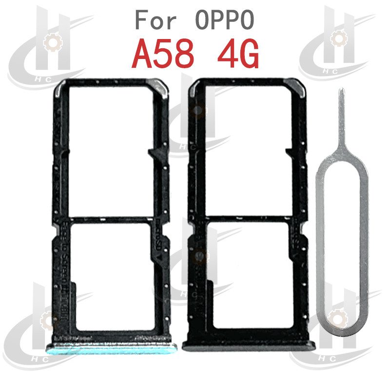 สําหรับ OPPO A58 4G ซิมการ์ดถาดผู้ถือผู้ถือบัตร Reader SD Slot อะแดปเตอร์อะไหล่