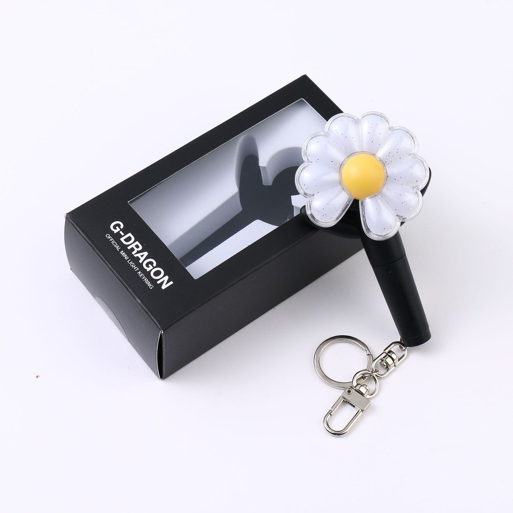 Kpop Idol BIGBANG Mini Lightstick พวงกุญแจ G-DRAGON Little Daisy Glow Stick พวงกุญแจแฟนของขวัญ