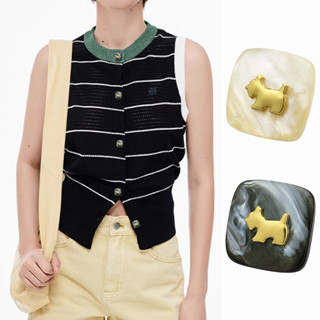 10ชิ้น 1.8/2.5เซนติเมตร สุนัขรูปแบบสแควร์ เรซิ่นปุ่มโลหะ มิน…