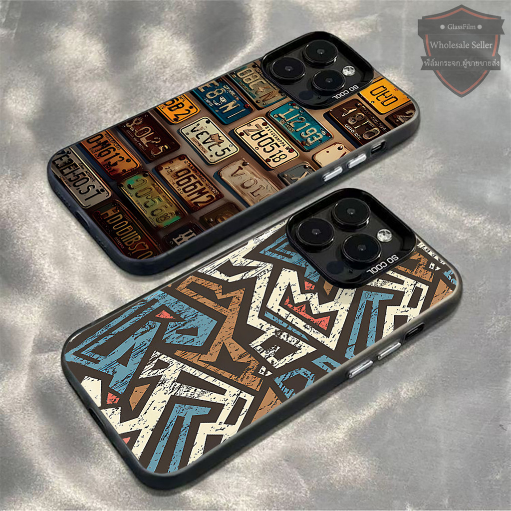ส่งจากไทย เเคสซัมซุงA56 Geometry ลวดลาย เคสแข็งเคลือบด้าน For Samsung A56 5G A06 A26 A05s A22 A35 A36 A54 A55 A15 A16