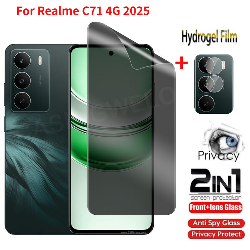 ป้องกันหน้าจอสําหรับRealme C71 C71 C 71 RealmeC71 4G 5G 2025 ความเป็นส่วนตัวHydrogelฟิล์มAnti-Spyคลุมทั้งหมดป้องกันหน้าจอAnti Peekความเป็นส่วนตัวฟิล์ม