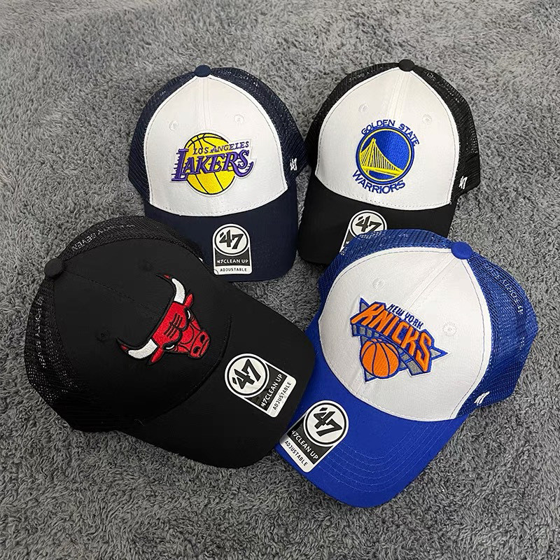 47brand Basketball Team Baseball Cap Unisex Adjustable Breathable Baseball Cap