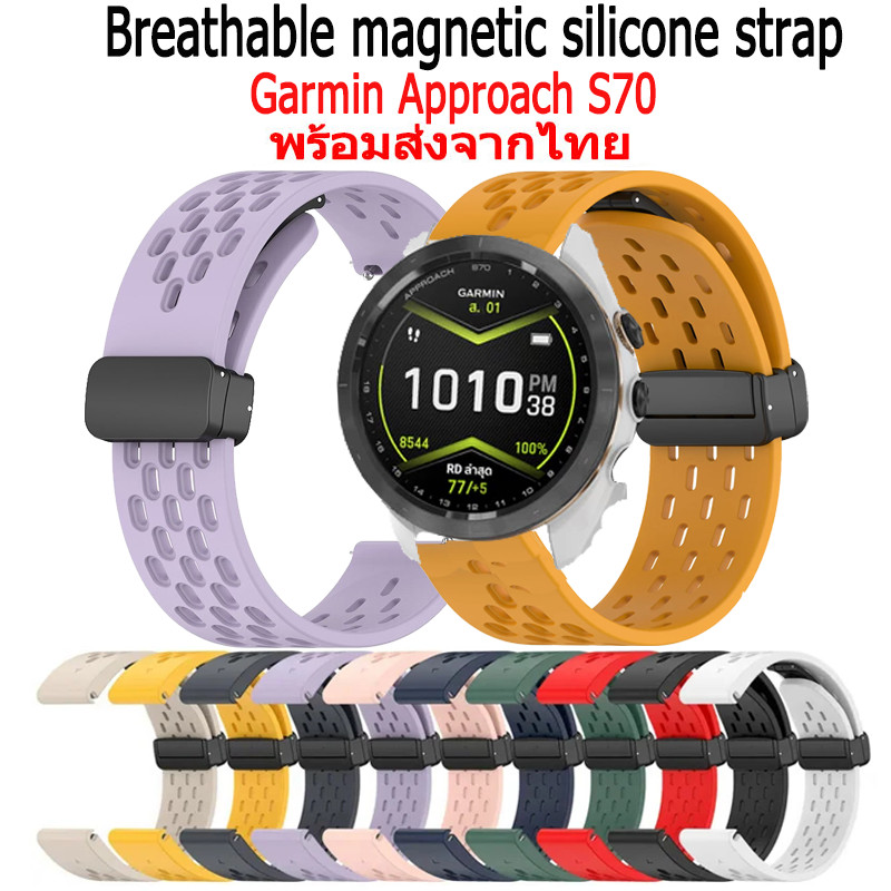 สายรัดแม่เหล็กสําหรับ Garmin Approach S70 47 มม. 42 มม.