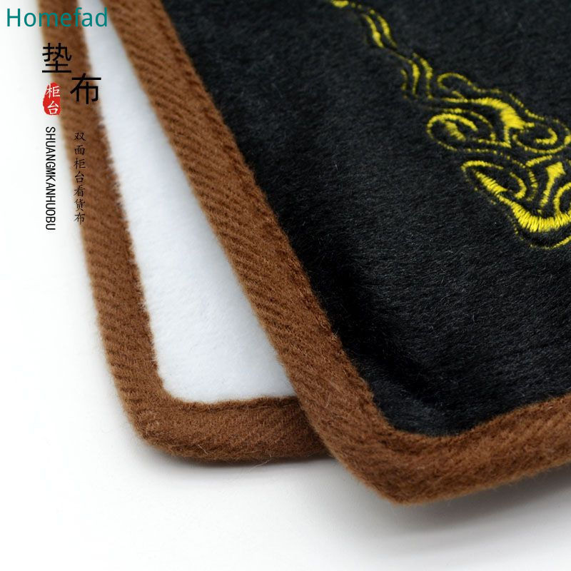 อุปกรณ์ประกอบฉากแสดงเครื่องประดับหยกสําหรับเคาน์เตอร์รายการเล่นวัฒนธรรมสองด้านพื้นหลังสําหรับการดูและถ่ายภาพสินค้าผ้ากํามะหยี่สีดําและสีขาวสําหรับเคร - รูปที่ 4