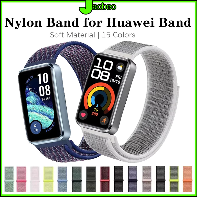 สายรัดไนลอนหลองกีฬาสำหรับ for Huawei Band 10 9 8 7 สายรัดข้อมือเปลี่ยนสำหรับ for Smartwatch Huawei Band 10 9 8 NFC