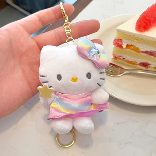 Sanrio Hello Kitty Mermaid Series Plushie ของเล่นน่ารัก KT พวงกุญแจตุ๊กตากระเป๋าจี้เด็กของขวัญ
