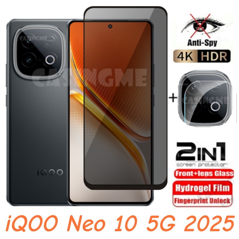 สําหรับ iQOO NEO 10 5G กระจกนิรภัยส่วนตัว Anti-Spy คลุมทั้งหมดปกป้องหน้าจอ Anti Peek ฟิล์มความเป็นส่วนตัวสําหรับ iQOO Neo10 NEO 10 iqooNeo10 10Neo 5G 2025 Anti Peek ฟิล์มความเป็นส่วนตัว