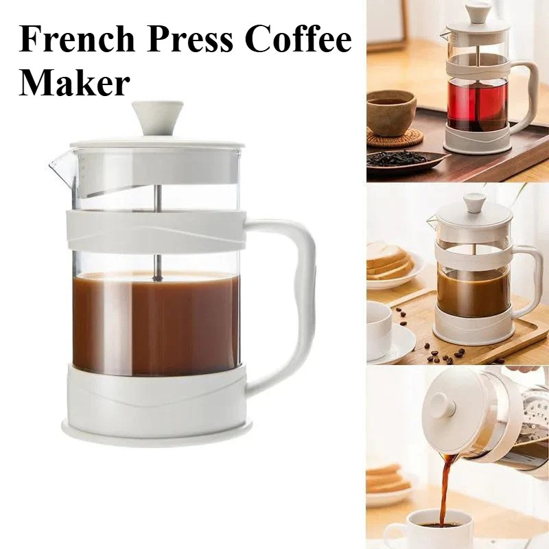 GIANXI 1000ml หม้อกาแฟกดฝรั่งเศสกาน้ําชาแก้ว Espresso Latte เครื่องทําโฟมนม