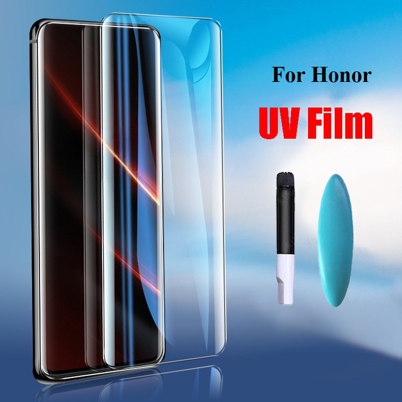 3D Liquid UVกระจกนิรภัยสําหรับHonor 300 Ultra 200 100 90 80 70 60 Proป้องกันหน้าจอป้องกันกระจกสําหรั