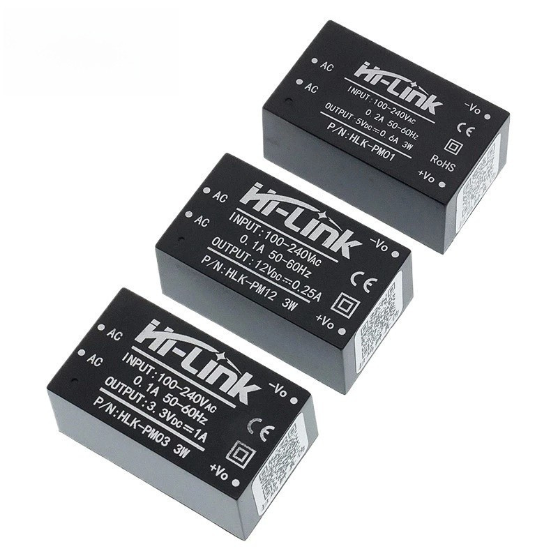 HLK-PM01 HLK-PM03 HLK-PM12 AC-DC 220V mini power supply ในครัวเรือนสวิทช์โมดูลแหล่งจ่ายไฟ