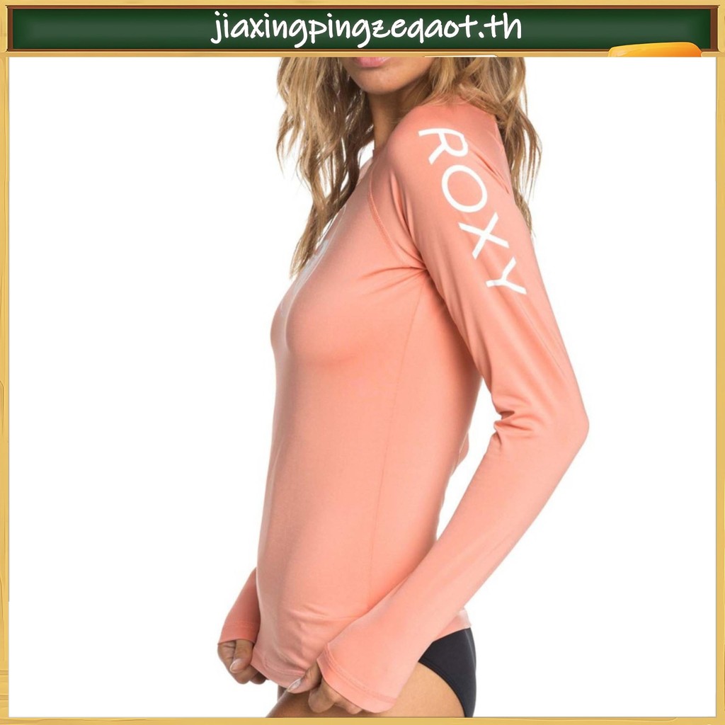 ใหม่ในเสื้อ Roxy Rashguard สําหรับผู้หญิงท่องเสื้อแขนยาว