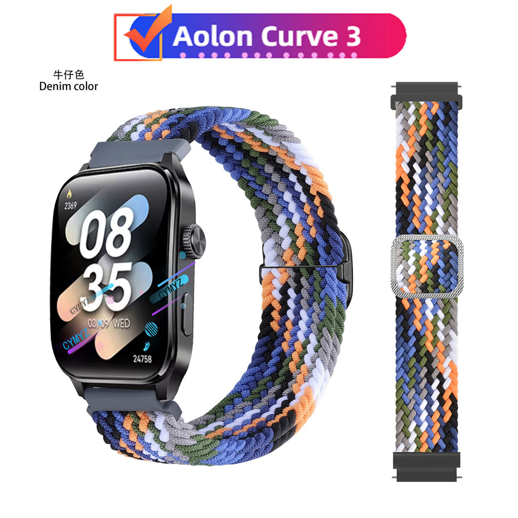 Aolon Curve 3 strap สายไนลอนสําหรับ Aolon Curve 3 สายนาฬิกาอัจฉริยะ สายรัดข้อมือกีฬา