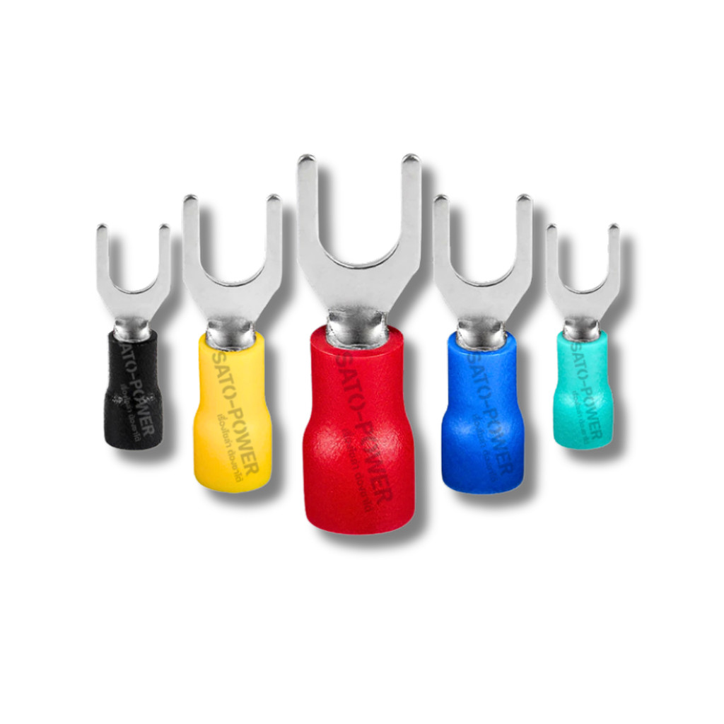 SUNMOON หางปลาแฉกหุ้ม SV Insulated Sqade Terminals PVC ปลอกหุ้มฉนวนกันไฟฟ้า หางปลาต่อสายไฟ หางปลาแฉก หางปลาแฉกหุ้ม SV...