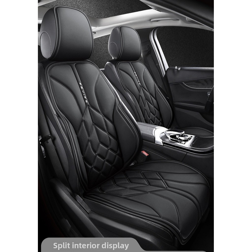 กึ่งปิดที่หุ้มเบาะรถยนต์หนังสากลที่หุ้มเบาะรถยนต์สี่ฤดูกาลอัตโนมัติระบายอากาศสบายแผ่นอานที่นั่งครอบคลุมสําหรับที่นั่งรถปกเบาะป้องก