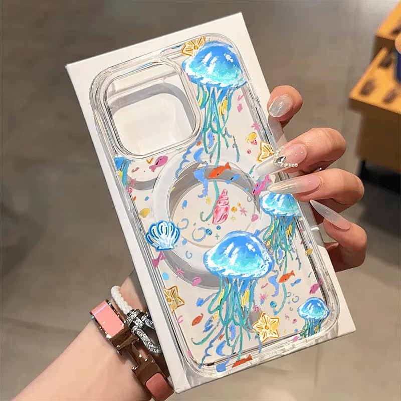 เคสโทรศัพท์แม่เหล็กสําหรับiPhone 17 Air 16 15 14 Plus 13 12 11 Pro Maxอะคริลิคกันกระแทกปกหลัง