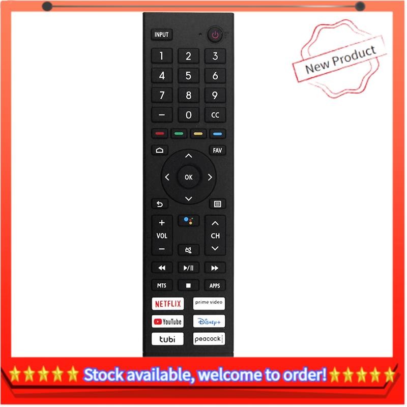 1 ชิ้นเปลี่ยน ERF3J80H Universal รีโมทคอนโทรลอุปกรณ์เสริมสําหรับ 4K UHD Android สมาร์ททีวี A6G U6G U