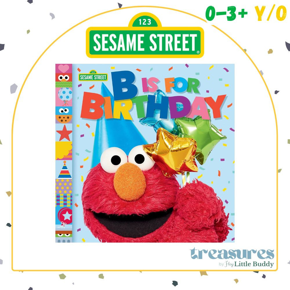 Sesame Street B เหมาะสําหรับสมุดภาพ Elmo วันเกิด 123 Sesame Street