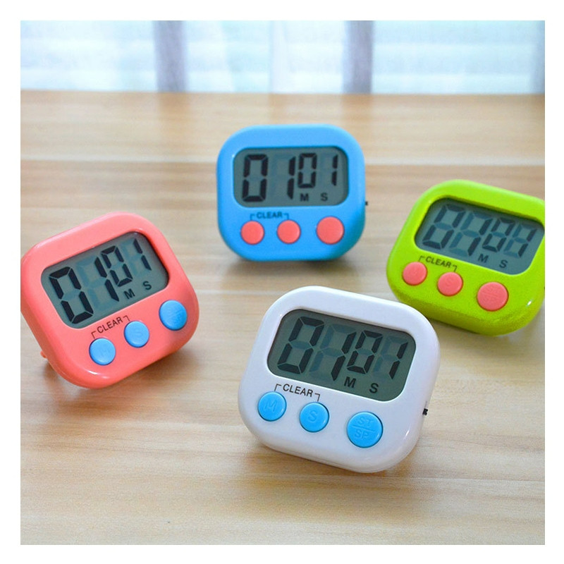 ตัวจับเวลาในครัว, ตัวจับเวลา, เตือนความจํา, ตัวจับเวลาถอยหลังของนักเรียนดัง, นาฬิกาปลุกอิเล็กทรอนิกส์, นาฬิกาจับเวลา