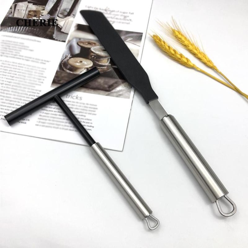 [Chery] 2 ชิ้นสแตนเลส Dosa Turner, อุปกรณ์อบขนมในครัว, เครื่องกระจายเครปและไม้พาย, สําหรับทํากระทะเครปสําหรับบ้าน