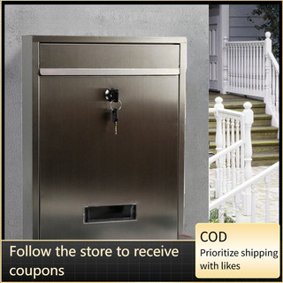 【TOP 1】Stainless Steel Mail Letter Post Storage Box Outdoor Waterproof Lockable Mailbox Wall Mount