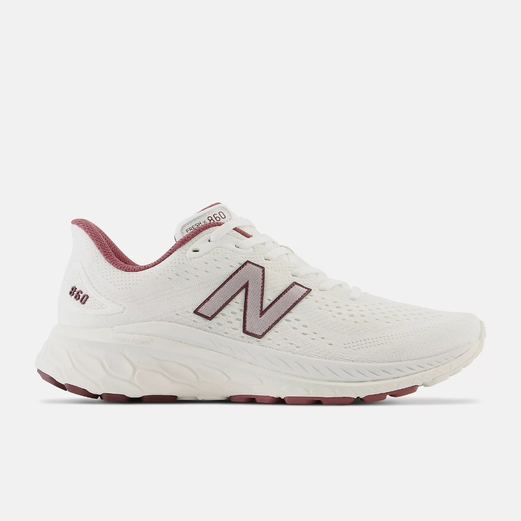 New Balance Fresh Foam x 860 V13 | กว้าง (2e) | ผู้ชาย | เกลือทะเล/ล้างเบอร์กันดี
