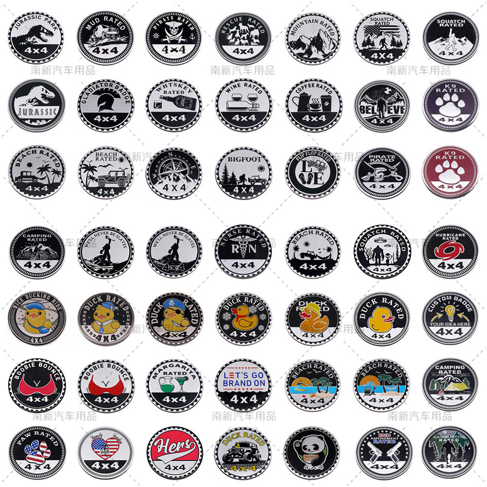 Hot Sale Car 4x4 Rated Car Logo New 4x4 Aluminum Stickers s9cf