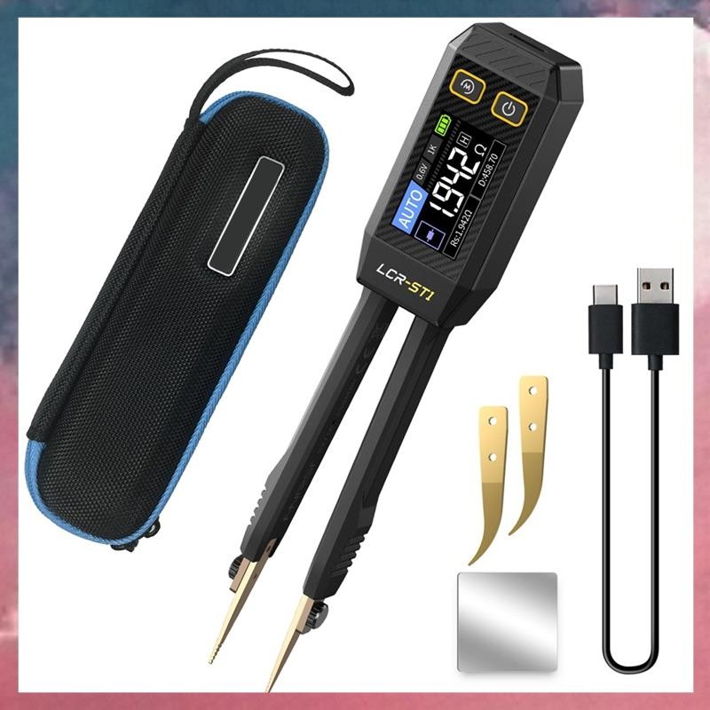 LCR-ST1 10KHz LCR Meter Tweezer, Mini Smart SMD Tester, ส่วนประกอบอัตโนมัติการรับรู้อิเล็กทรอนิกส์วิ