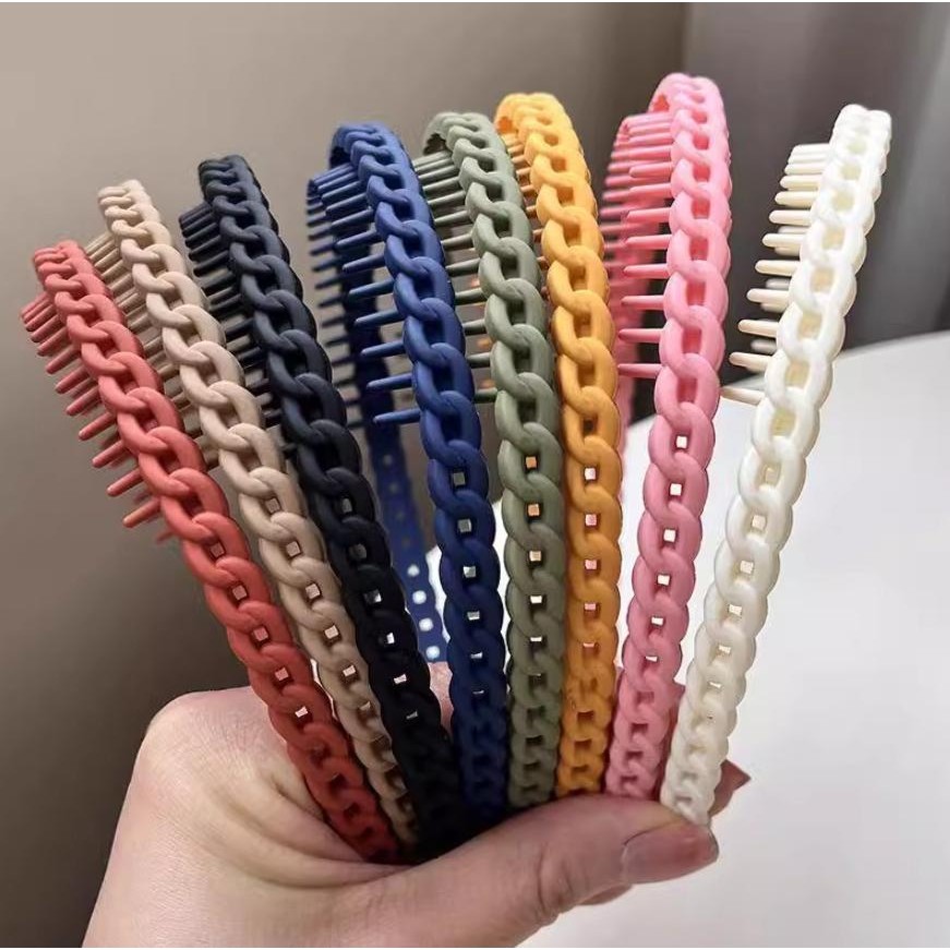 ที่คาดผมกันลื่นสีสันสดใส 1 ชิ้นเหมาะสําหรับที่คาดผมล้างหน้าพิเศษของผู้หญิง