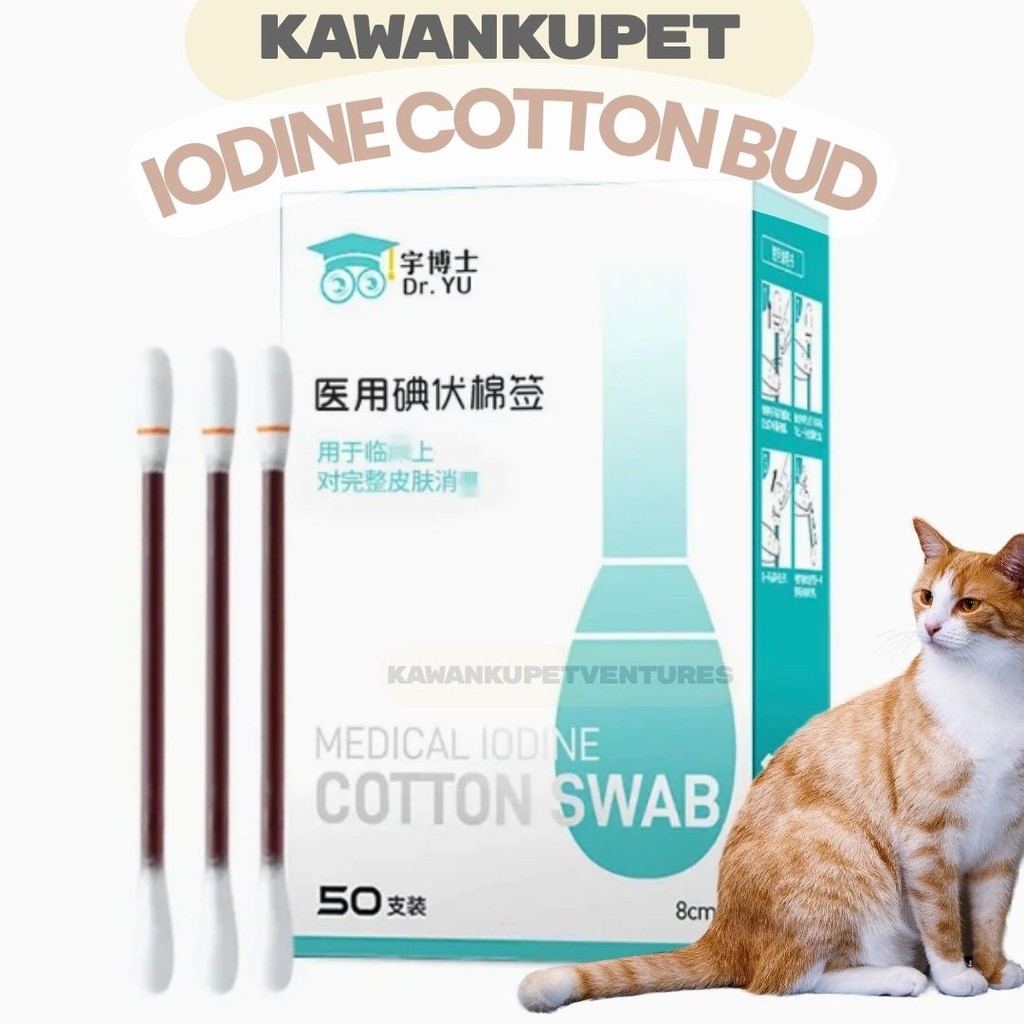 IODINE COTTON BUD WOODEN COTTON PUTIK 杯花棒