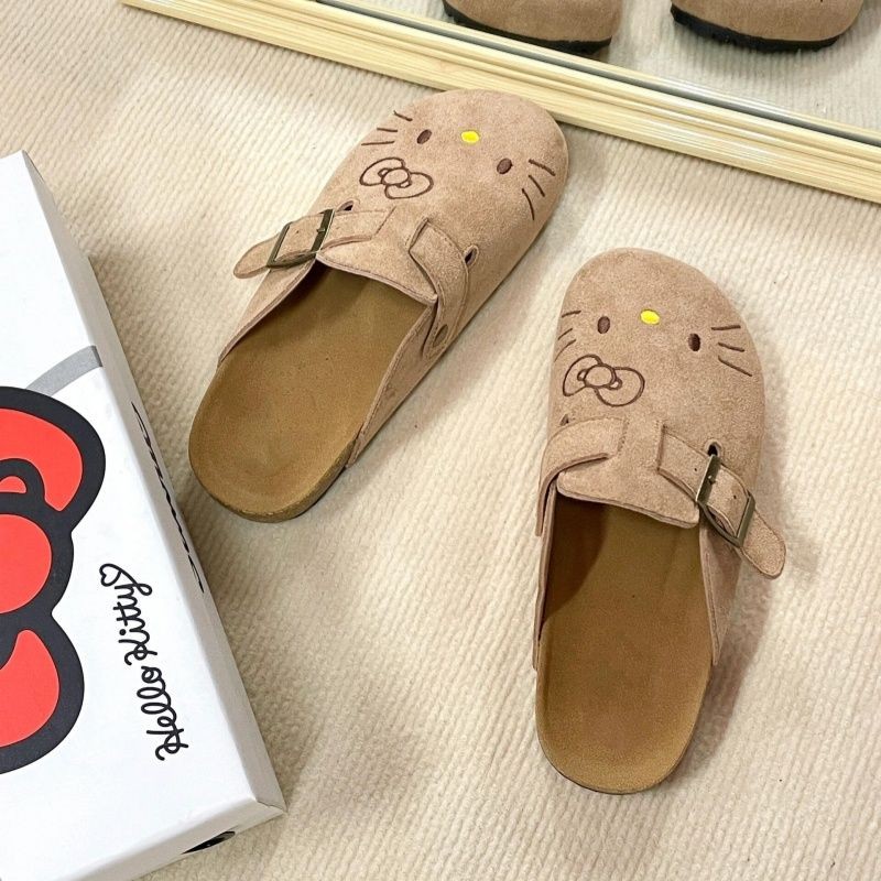 Hello Kitty Cute Birken Shoes Women Summer New Thick Sole Outer Wear Sandals - รูปที่ 6