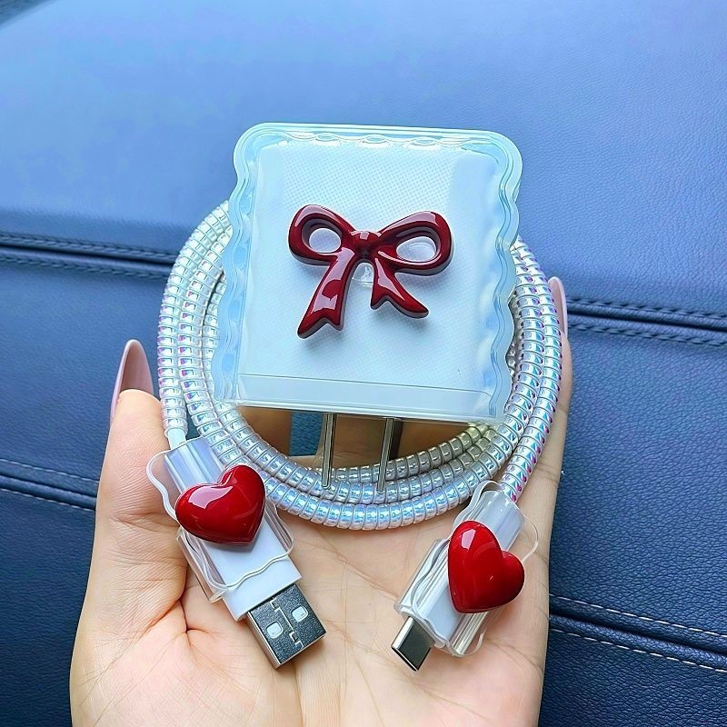 Bow Tie รูปแบบสําหรับ VIVO 33w 80 W/90 W 120 W น่ารักการ์ตูน charger Protector สําหรับ charger V50 5