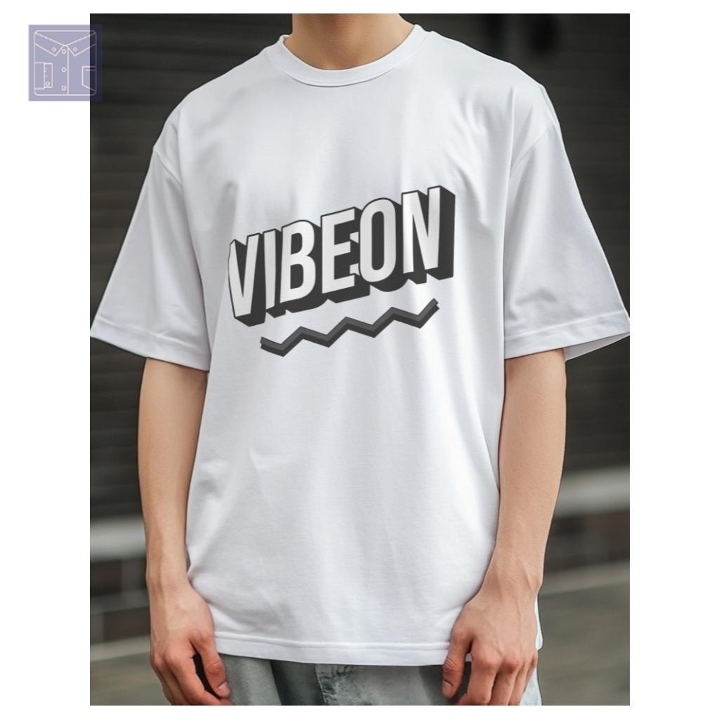 เสื้อยืด Vibeon คอตตอน คอกลมหนานุ่ม ไม่ย้วย ไม่ยืด ใส่ได้ทุกไวบ์