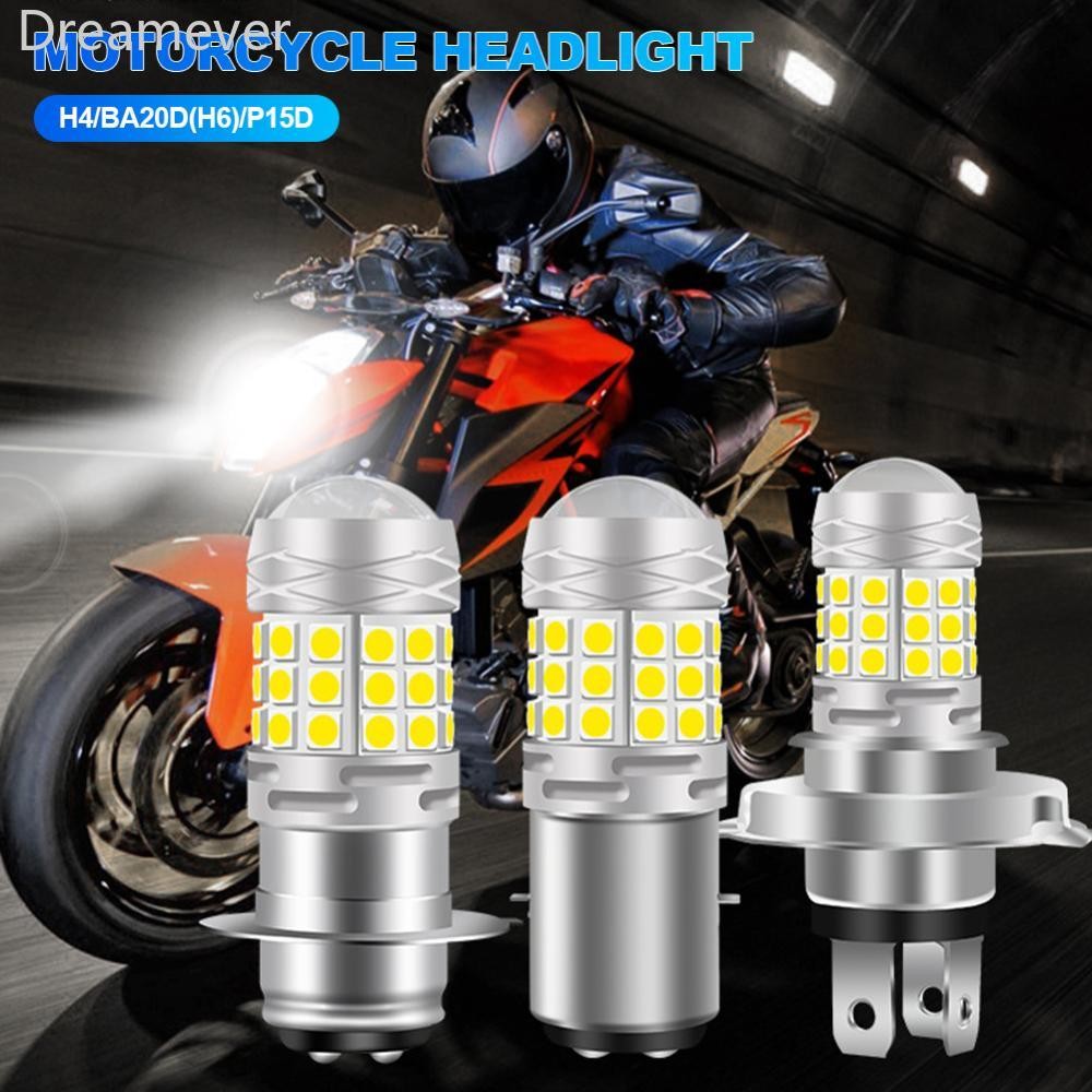 Dreamever H4/BA20D/H6/P15DLED ไฟหน้ารถจักรยานยนต์ 42SMD หลอดไฟ LED Moto สูง/ต่ําหลอดไฟหมอกไฟ 12V สีข