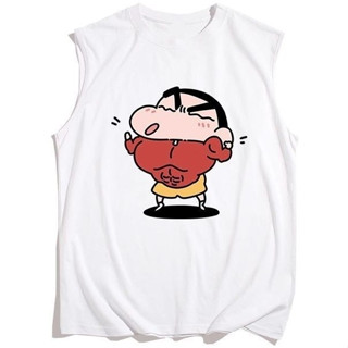 NEW เสื้อแขนกุด ลายชินจังเล่นกล้าม OP-1142