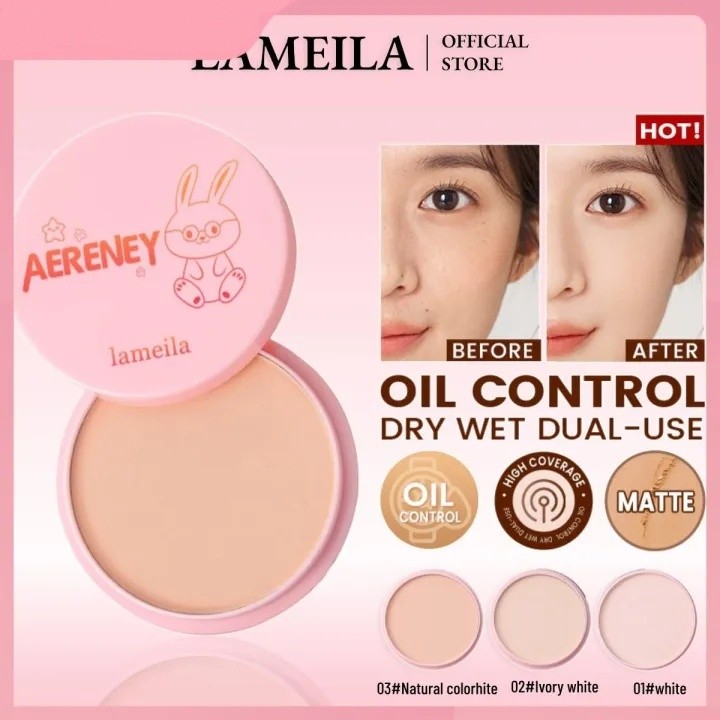 แป้งพัฟกระต่าย lameila น่ารักมาก คุมมัน กันน้ำ มีให้เลือก 3 เฉดสี เมคอัพบางเบา ละเอียดอ่อน💗📌สินค้าพร้อมส่งจากไทย📌