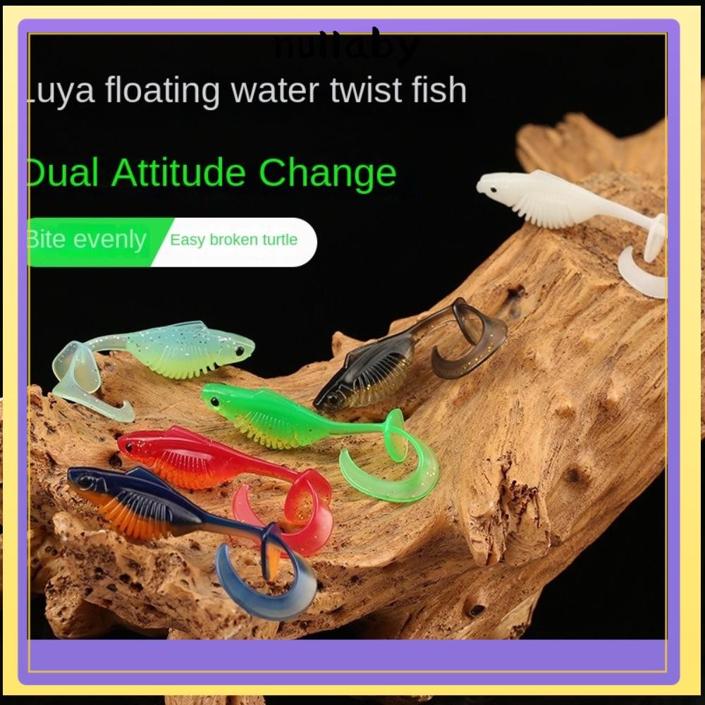NULLABY 10PCS Fishing Soft Lures, PVC 6 สี Fishing Jig Lure, Professional 6.0 ซม.1.9g เหยื่อประดิษฐ์ตกปลาฤดูหนาว