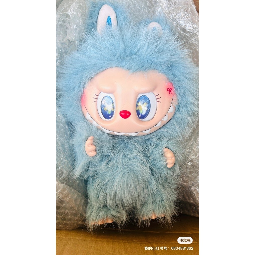 Labubu ID Zimomo 38cm DIY Zimomo Purple Pink Blue 38cm Labubu V3 Zimomo Big Into Energy Secret ID MU