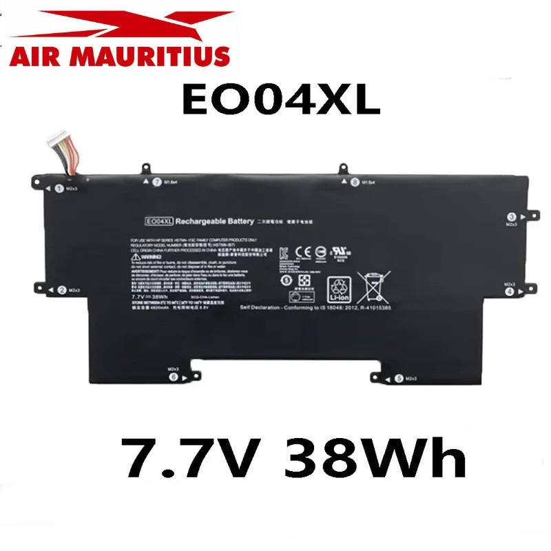 EO04XL E004XL827927แบตเตอรี่แล็ปท็อป -1B1 HSTNN-I73C 7.7V 38Wh สำหรับ HP EliteBook Folio G1 ซีรีส์ S