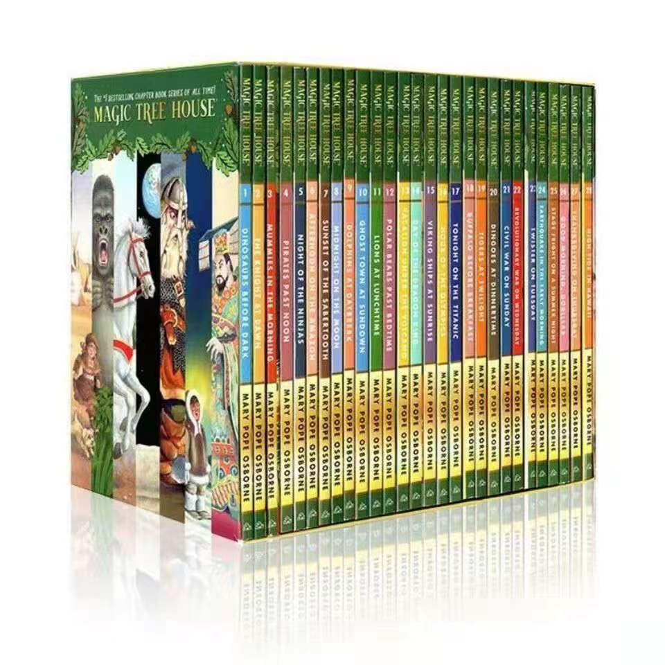 Magic Tree House หนังสือชุดชนิดบรรจุกล่อง 1 - 28 ปกอ่อนโดย Mary Pope Osborne