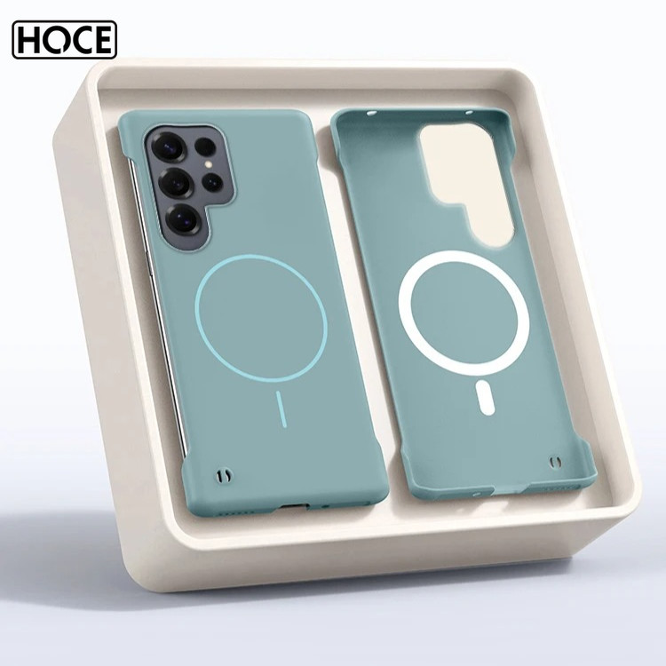 HOCE Ultra Slim คาร์บอนไฟเบอร์ลายเคฟล่าแม่เหล็กเคสโทรศัพท์สําหรับ Samsung Galaxy S26 S24 S25 S23 Ultra ป้องกัน Hard Cover